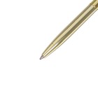 Ручка шариковая поворотная MESHU White pearl, синий стержень, металлический корпус - Фото 4