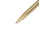 Ручка шариковая поворотная MESHU Gold sand, синий стержень, металлический корпус - Фото 4