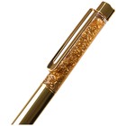 Ручка шариковая поворотная MESHU Gold sand, синий стержень, металлический корпус - Фото 7