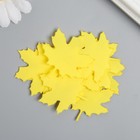 Заготовка из фоамирана "Лист кленовый" 4,5х4,5 см, толщ. 1мм, набор 10 шт, жёлтый МИКС - Фото 2