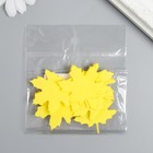 Заготовка из фоамирана "Лист кленовый" 4,5х4,5 см, толщ. 1мм, набор 10 шт, жёлтый МИКС - Фото 3