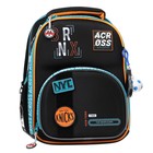 Рюкзак каркасный 37 х 28 х 12 см, Across 194, наполнение: мешок, пенал, синий/голубой ACR22-194-1 - фото 22170468