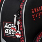 Рюкзак каркасный 37 х 28 х 12 см, Across 194, наполнение: мешок, пенал, тёмно-серый/красный ACR22-194-5 - фото 22170539