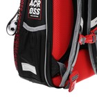 Рюкзак каркасный 37 х 28 х 12 см, Across 194, наполнение: мешок, пенал, тёмно-серый/красный ACR22-194-5 - фото 22170542