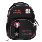 Рюкзак каркасный 37 х 28 х 12 см, Across 194, наполнение: мешок, пенал, тёмно-серый/красный ACR22-194-5 - фото 22170531