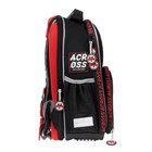 Рюкзак каркасный 37 х 28 х 12 см, Across 194, наполнение: мешок, пенал, тёмно-серый/красный ACR22-194-5 - фото 22170532