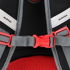 Рюкзак каркасный 37 х 28 х 12 см, Across 194, наполнение: мешок, пенал, тёмно-серый/красный ACR22-194-5 - фото 22170538