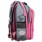 Рюкзак каркасный 39 х 29 х 17 см, Across 410, наполнение: мешок, пенал, серый/розовый ACR22-410-11 - Фото 4