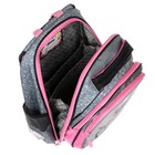 Рюкзак каркасный 39 х 29 х 17 см, Across 410, наполнение: мешок, пенал, серый/розовый ACR22-410-11 - Фото 7