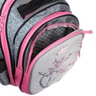 Рюкзак каркасный 39 х 29 х 17 см, Across 410, наполнение: мешок, пенал, серый/розовый ACR22-410-11 - Фото 8