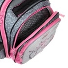 Рюкзак каркасный 39 х 29 х 17 см, Across 410, наполнение: мешок, пенал, серый/розовый ACR22-410-11 - Фото 9
