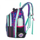 Рюкзак каркасный 39 х 29 х 17 см, Across 410, наполнение: мешок, пенал, чёрный/фиолетовый ACR22-410-7 - Фото 2