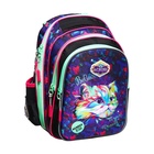 Рюкзак каркасный 39 х 29 х 17 см, Across 410, наполнение: мешок, пенал, чёрный/фиолетовый ACR22-410-7 - фото 22170636