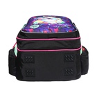 Рюкзак каркасный 39 х 29 х 17 см, Across 410, наполнение: мешок, пенал, чёрный/фиолетовый ACR22-410-7 - фото 22170640