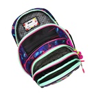 Рюкзак каркасный 39 х 29 х 17 см, Across 410, наполнение: мешок, пенал, чёрный/фиолетовый ACR22-410-7 - фото 22170641