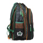 Рюкзак каркасный Across 410, 39×29×17 см, наполнение: мешок, пенал, чёрный/зелёный ACR22-410-1 - Фото 4