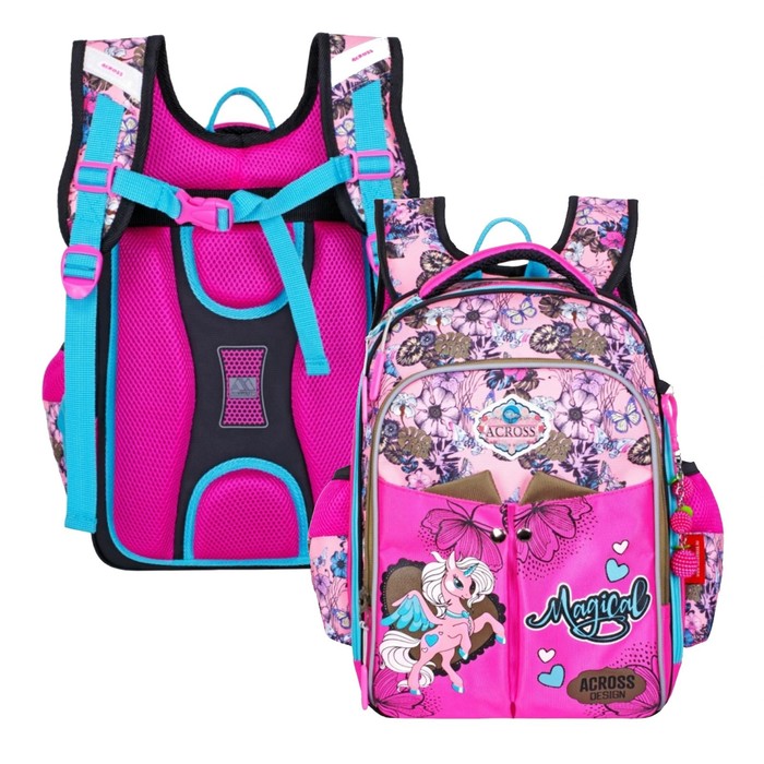 Рюкзак каркасный 35 х 26 х 18 см, Across ACS5, розовый ACS5-4 - Фото 1