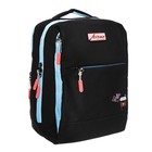 Рюкзак молодёжный 39 х 26 х 10 см, эргономичная спинка, Across G6, чёрный/розовый G-6-6 - фото 9682183