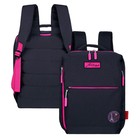 Рюкзак молодёжный 39 х 26 х 10 см, эргономичная спинка, Across G6, чёрный/розовый G-6-8 - фото 299833490
