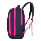 Рюкзак молодёжный 39 х 26 х 10 см, эргономичная спинка, Across G6, чёрный/розовый G-6-8 - фото 9598659
