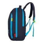 Рюкзак молодёжный 39 х 26 х 10 см, эргономичная спинка, Across G6, чёрный/голубой G-6-9 - фото 9598662