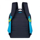 Рюкзак молодёжный 39 х 26 х 10 см, эргономичная спинка, Across G6, чёрный/голубой G-6-9 - фото 9598663
