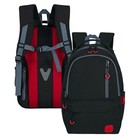 Рюкзак молодёжный 46 х 31 х 15 см, эргономичная спинка, Across М-3, чёрный/красный M-3-1 - Фото 1