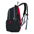 Рюкзак молодёжный 46 х 31 х 15 см, эргономичная спинка, Across М-3, чёрный/красный M-3-1 - фото 9598716