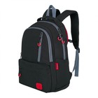 Рюкзак молодёжный 46 х 31 х 15 см, эргономичная спинка, Across М-3, чёрный/красный M-3-1 - Фото 4
