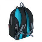 Рюкзак молодёжный 46 х 31 х 15 см, эргономичная спинка, Across М-3, чёрный/голубой M-3-2 - фото 9598780