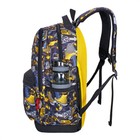 Рюкзак молодёжный 43 х 29 х 18 см, эргономичная спинка, Across 155, чёрный/жёлтый 155-12 - Фото 2