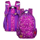 Рюкзак молодёжный 43 х 29 х 18 см, эргономичная спинка, Across 155, фиолетовый 155-14 - фото 319418734