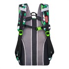 Рюкзак молодёжный 43 х 29 х 18 см, эргономичная спинка, Across 155, чёрный/зелёный 155-4 - Фото 3