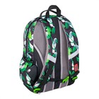 Рюкзак молодёжный 43 х 29 х 18 см, эргономичная спинка, Across 155, чёрный/зелёный 155-4 - Фото 4