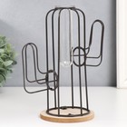 Фигурка с колбой (вазоном) «Кактус», чёрный, 20×12×22.5 см - Фото 2