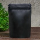 Пакет дой-пак, матовый, черный, 10×15×4 см - Фото 1