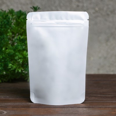 Пакет дой-пак, матовый, белый, 10×15×4 см