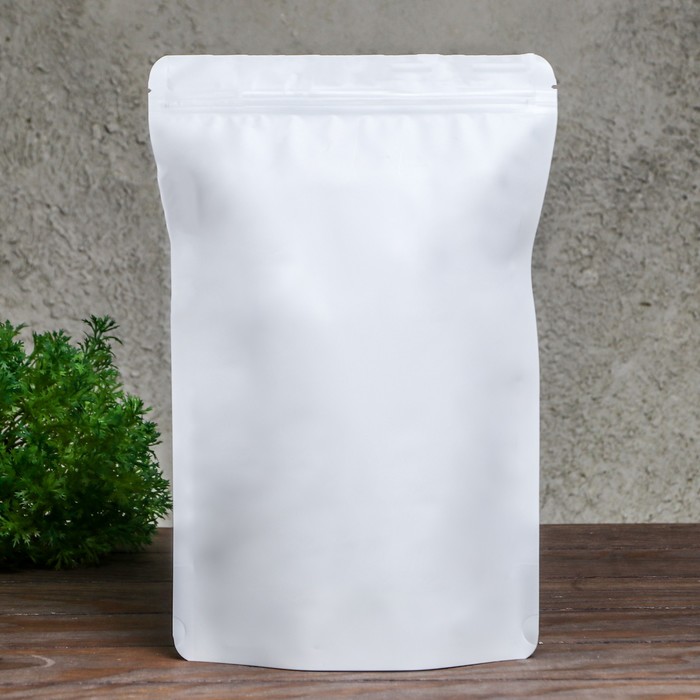 Пакет дой-пак, матовый, белый, 20×30×5 см - Фото 1