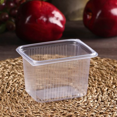 Контейнер одноразовый «Южуралпак», КР-12, пластик, 350 мл, 11.5×9×7.2 см, прозрачный