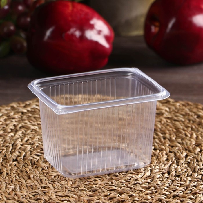 Контейнер одноразовый «Южуралпак», КР-12, пластик, 350 мл, 11.5×9×7.2 см, прозрачный - Фото 1