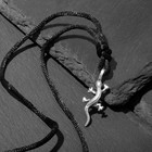Кулон-амулет «Саламандра», цвет чернёное серебро на чёрном шнурке, 43 см - фото 6890801