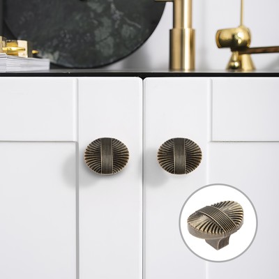 Ручка-кнопка CAPPIO, цинк, d=35 мм, цвет бронза