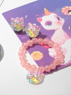 Набор детский «Выбражулька» 2 предмета: клипсы, браслет, фигурка кошечка, розовый - Фото 10