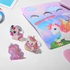 Набор детских колец «Выбражулька» светящийся, трафарет единорог, 3 шт., форма МИКС, цветной - Фото 2