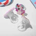 Набор детских колец «Выбражулька» светящийся, трафарет единорог, 3 шт., форма МИКС, цветной - Фото 3