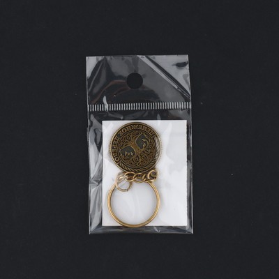 Брелок для ключей , металлический, оберег «Денежное дерево» диам. 2,5 см