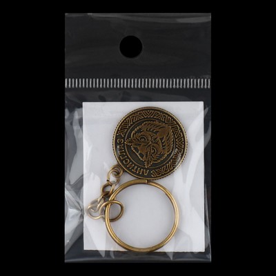 Брелок для ключей , металлический, оберег «Антисглаз» диам. 2,5 см