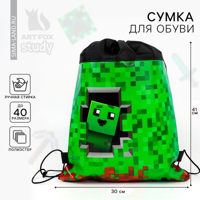 Мешок для обуви «Гейм» (полиэстер) 41×30 см