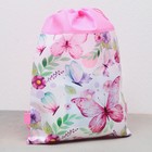 Мешок для обуви «Бабочки» (полиэстер) 41×30 см - Фото 5