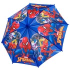 Зонт детский. Человек паук, синий, 8 спиц d=86 см - Фото 6